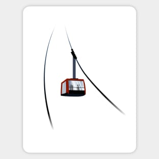 Cable car illustration leewarddesign Sticker